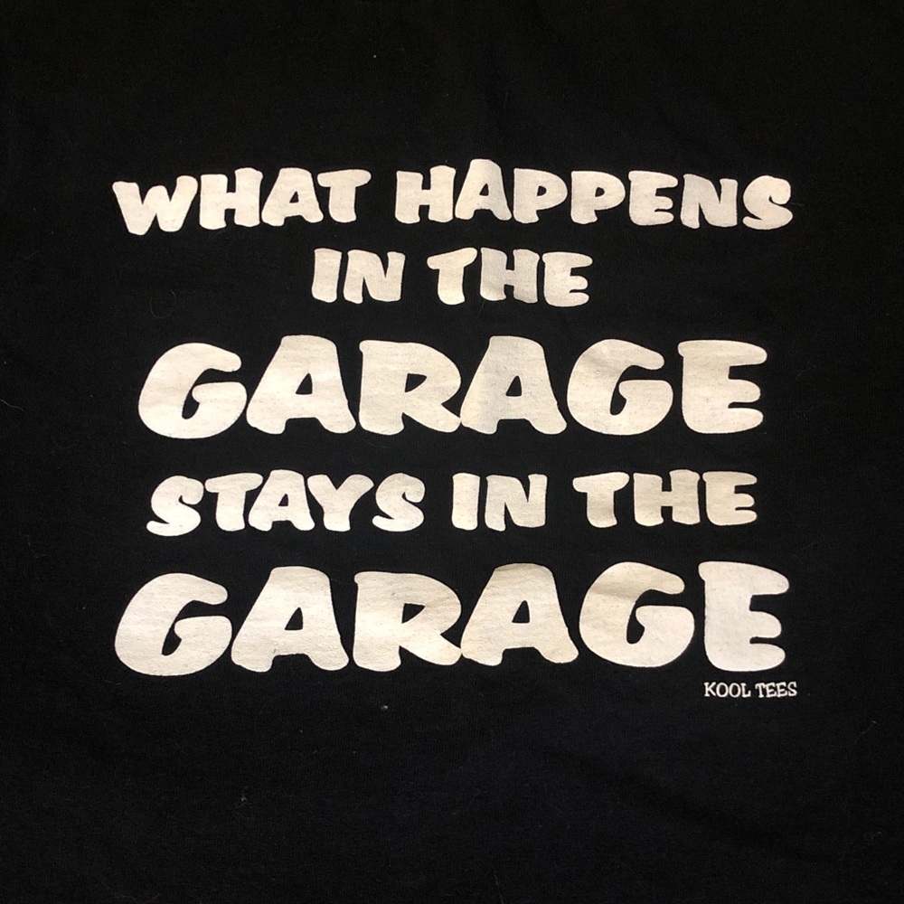 Black Graphic Tee with White Text Funny